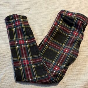 Crewcuts Kids Tartan Leggings in Black, Red, and Yellow